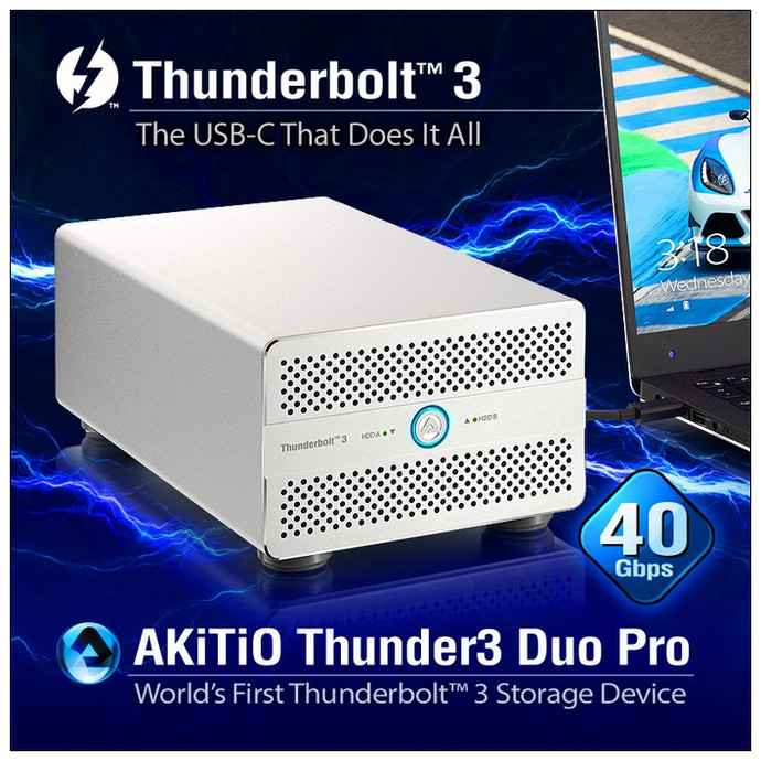 全球首發– Thunderbolt 3 Storage Device | AKiTiO